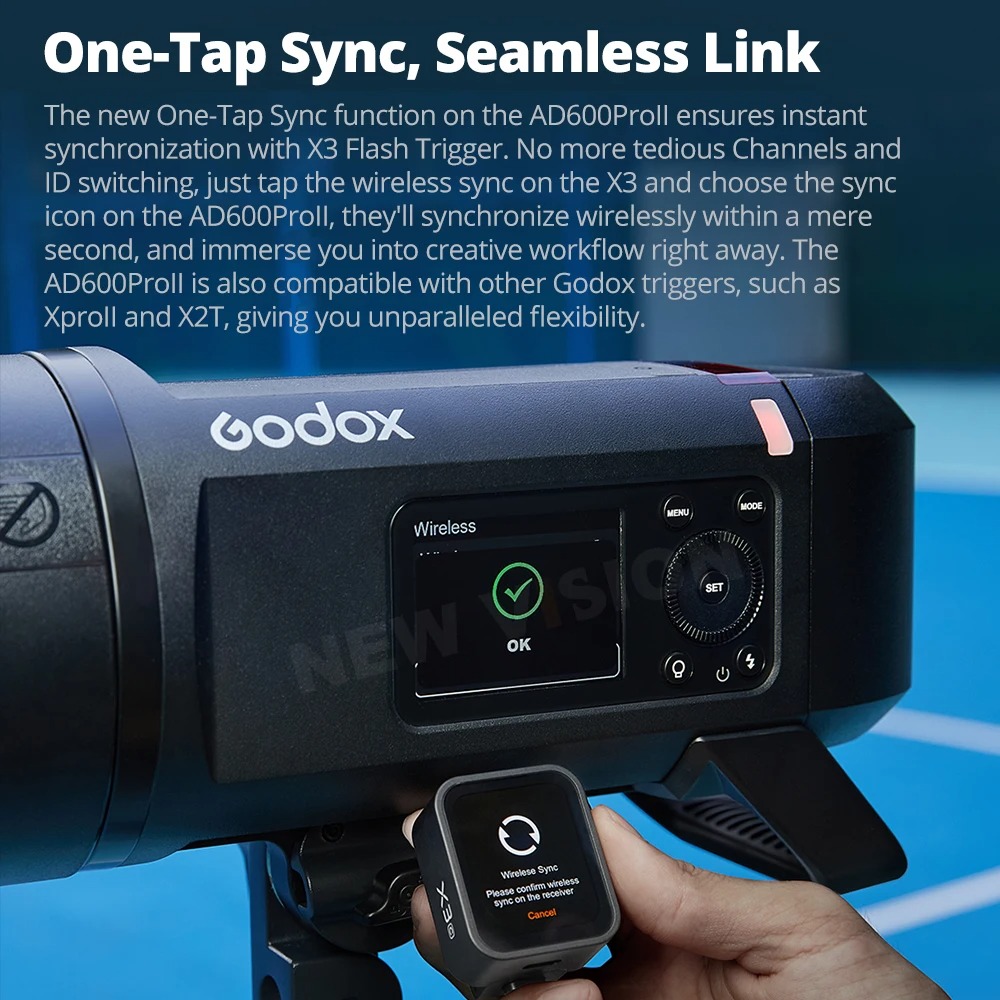 Gambar produk Godox Flash Camera Wireless 2.4GHz TTL 3in1 Color 2600mAh 600W - AD600ProII