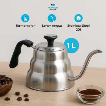 One Two Cups Teko Kopi Leher Angsa Gooseneck Pour Over Thermometer - OTC201
