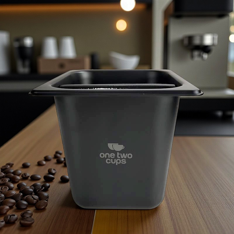 One Two Cups Wadah Ampas Kopi Espresso Knock Box Container Size L - HG-166 Gambar produk One Two Cups Wadah Ampas Kopi Espresso Knock Box Container Size L - HG-166