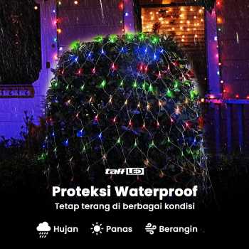 Gambar produk TaffLED Lampu Hias Jaring String Lights Decoration EU Plug 1.5x1.5M - EK-04