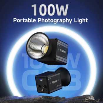 Gambar produk LIYADI Lampu Studio Fotografi COB LED RGBW 24 Mode 10000mAh 100W - ND100