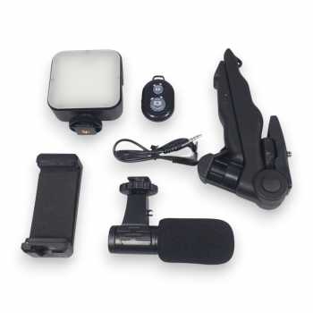Gambar produk CENTECHIA Vlogging Kit 3in1 Microphone Fill Light Flexibel Tripod - AY-49