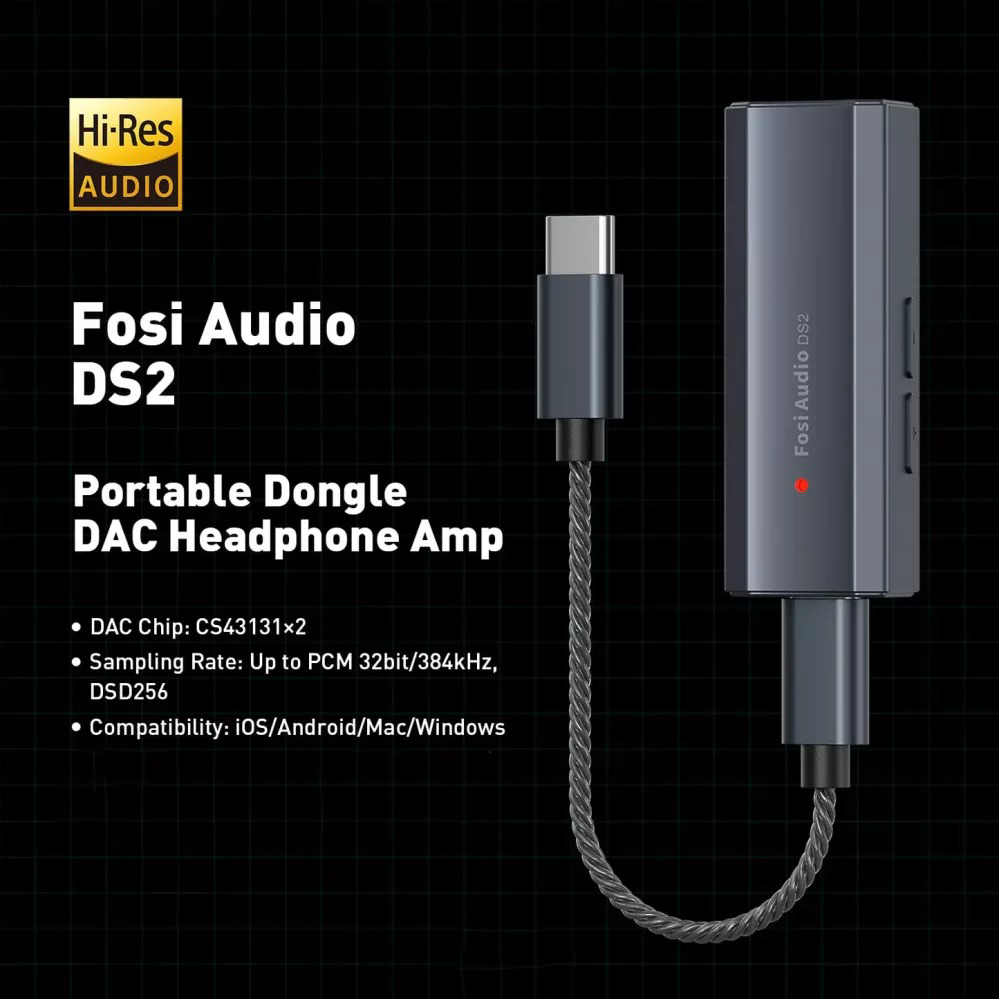 Gambar produk Fosi Audio Mini USB DAC Amplifier Headphone Output Splitter 3.5mm/4mm - DS2