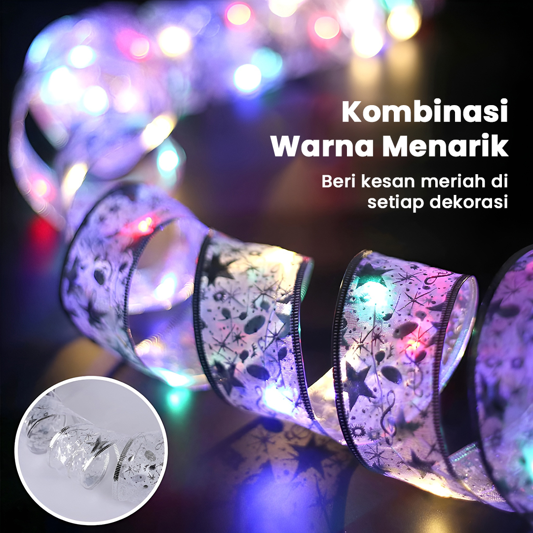 Gambar produk Partigos Lampu Hias String Lights Model Pita Natal 50 LED Multicolor - AA562
