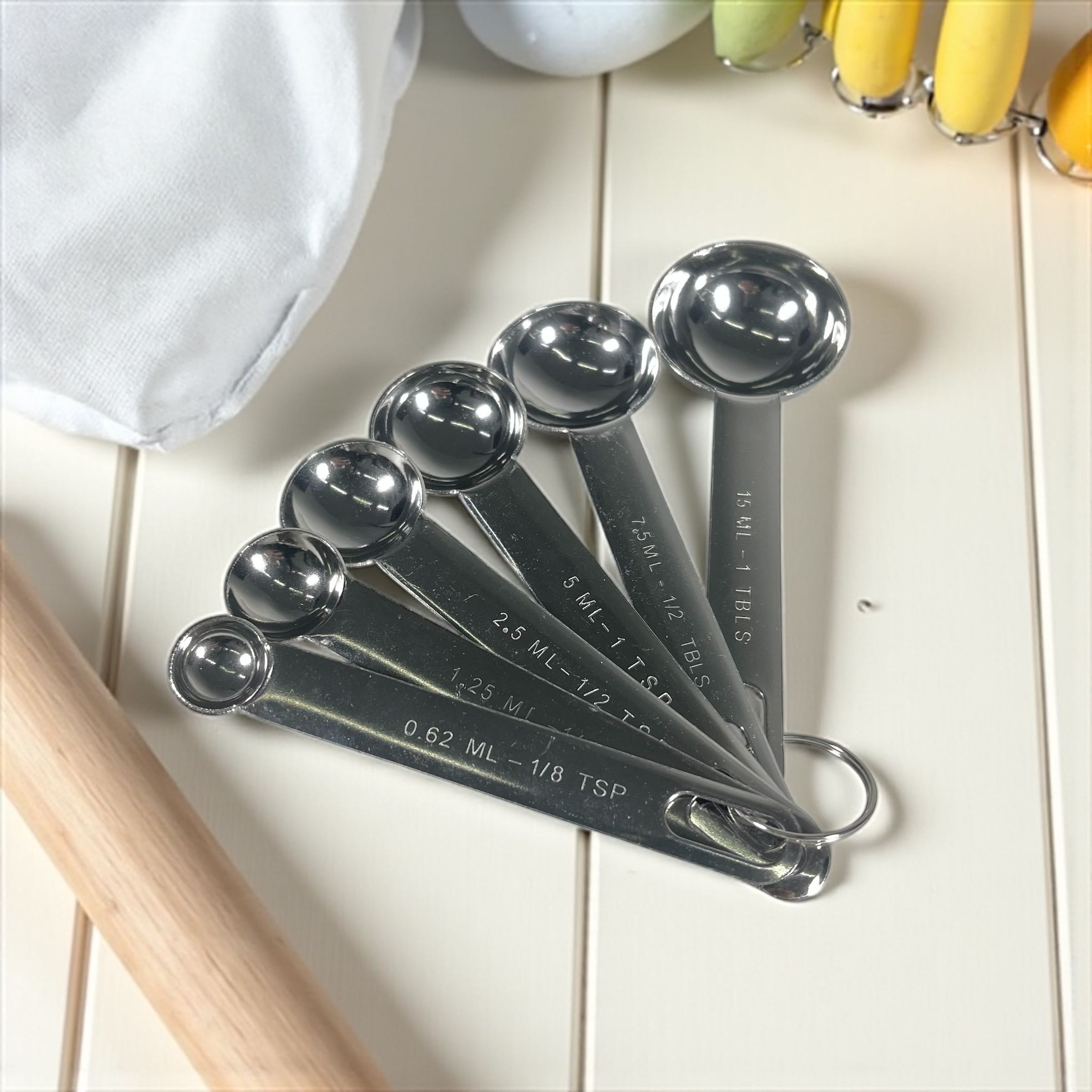Gambar produk HOOMIN Sendok Takar Ukur Measurement Spoon Stainless Steel 6 PCS - 16752
