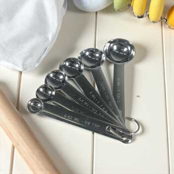 Gambar produk HOOMIN Sendok Takar Ukur Measurement Spoon Stainless Steel 6 PCS - 16752