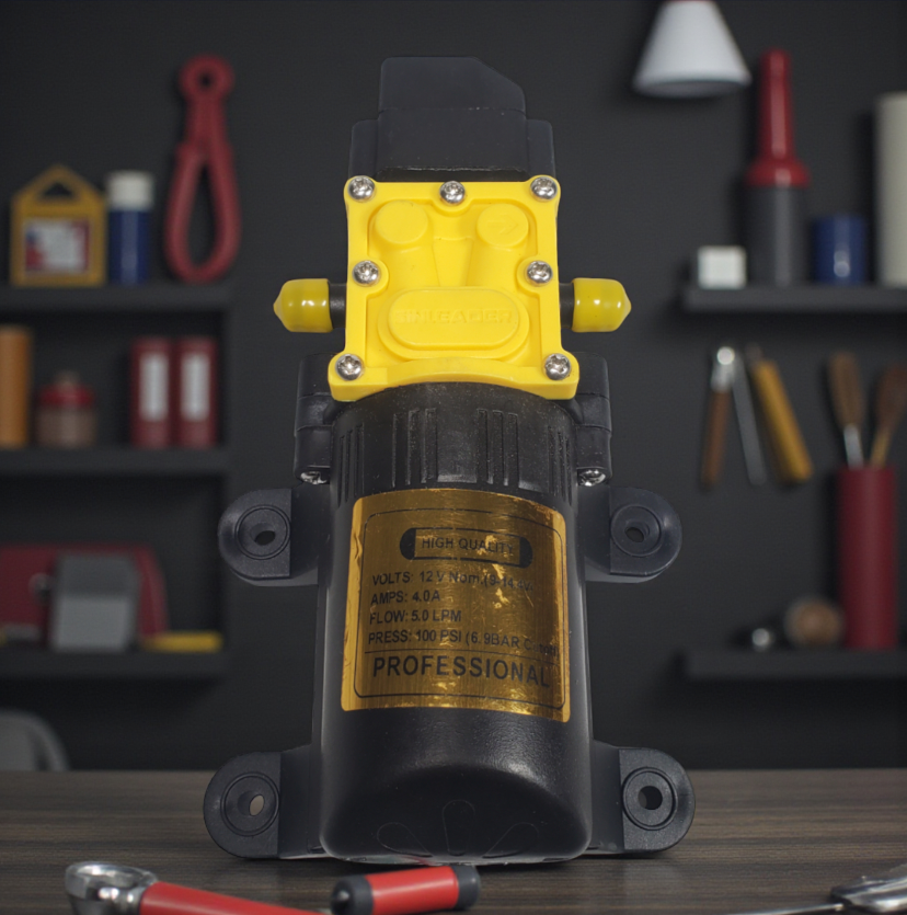 SINLEADER Pompa Air Elektrik High Pressure Diaphragm Pump 5L 12V - BS65 Gambar produk SINLEADER Pompa Air Elektrik High Pressure Diaphragm Pump 5L 12V - BS65