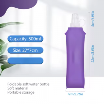 TaffSPORT Botol Minum Soft Flask Foldable Sport Water TPU 500 ml - TF009 Gambar produk TaffSPORT Botol Minum Soft Flask Foldable Sport Water TPU 500 ml - TF009