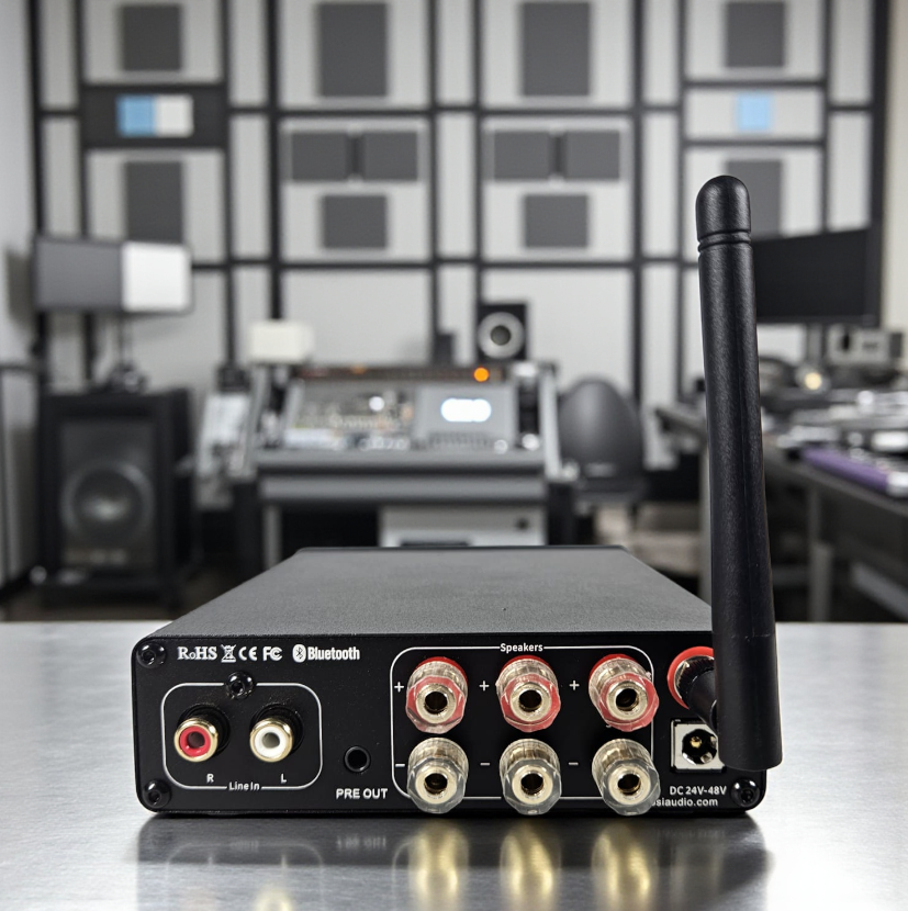Gambar produk Fosi Audio Amplifier Bluetooth 5.0 HiFi 2.1 Channel 165x2+350W TPA3255 - BT30D PRO- MAX