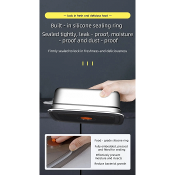 TaffHOME Kotak Makan Anti Tumpah Lunch Bento Box Stainless Steel 410 928ml - KT275 Gambar produk TaffHOME Kotak Makan Anti Tumpah Lunch Bento Box Stainless Steel 410 928ml - KT275