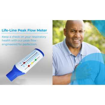 LIFE LINE Peak Flow Meter Mini Alat Ukur Pernapasan Monitor Paru - AM-01 Gambar produk LIFE LINE Peak Flow Meter Mini Alat Ukur Pernapasan Monitor Paru - AM-01