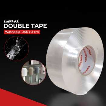 TaffPACK Double Tape Perekat No Trace Adhesive Washable Sticker - J007