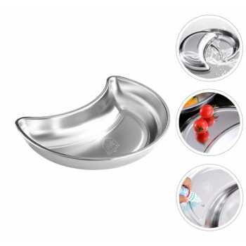 ATH Nampan Tray Mangkuk Makanan Bulan Sabit Stainless 201 25x16x3cm - AT25 Gambar produk ATH Nampan Tray Mangkuk Makanan Bulan Sabit Stainless 201 25x16x3cm - AT25