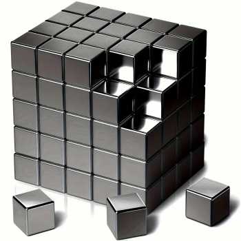 Gambar produk NEOTRA Strong Neodymium Magnet Cube NdFeB N25 5x5x5mm 50 PCS - F0009123