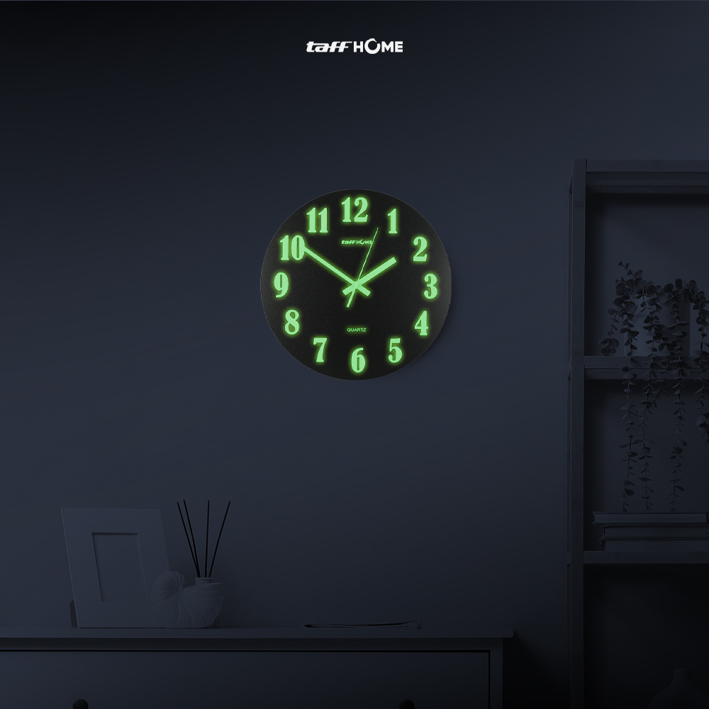 TaffHOME Jam Dinding Bulat Quartz Luminous Glow in The Dark 30cm - Win30 Gambar produk TaffHOME Jam Dinding Bulat Quartz Luminous Glow in The Dark 30cm - Win30