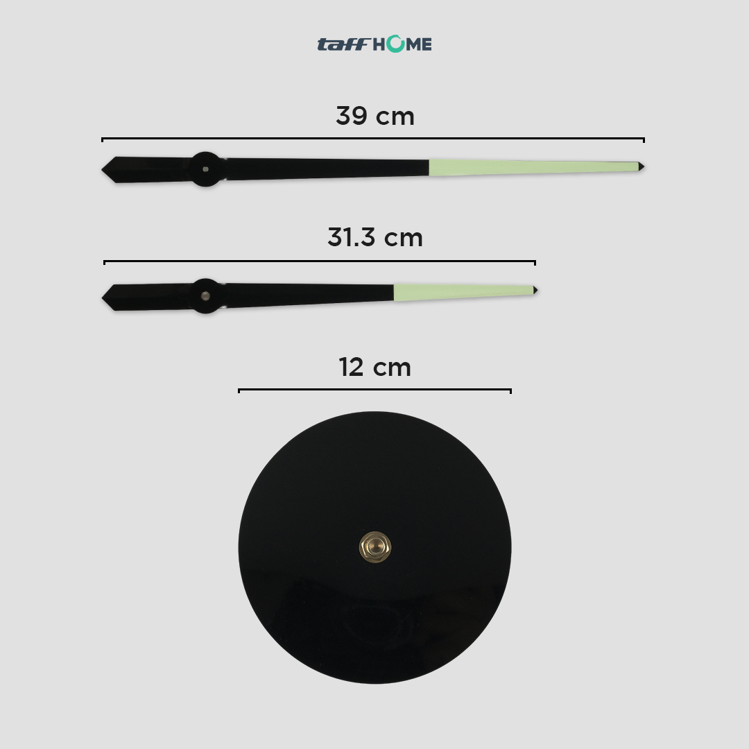 Gambar produk TaffHOME Jam Dinding Besar DIY Giant Clock Glow in The Dark 90-100cm - DIY-106