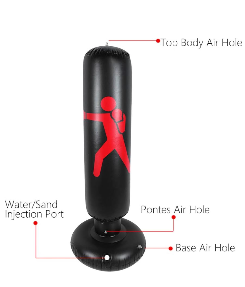 Gambar produk PUNCH Vertical Punching Bag Inflatable Classic Samsak Tinju 1.6M - PC-16