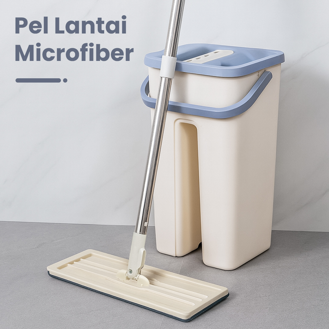 ISHOWTIENDA Alat Pel Lantai Microfiber Flat Flexible Head with Bucket - FMI60 Gambar produk ISHOWTIENDA Alat Pel Lantai Microfiber Flat Flexible Head with Bucket - FMI60