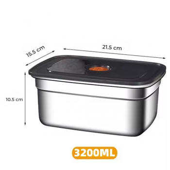 Gambar produk TaffHOME Kotak Makan Anti Tumpah Lunch Bento Box Stainless Steel 201 3200ml - KT273