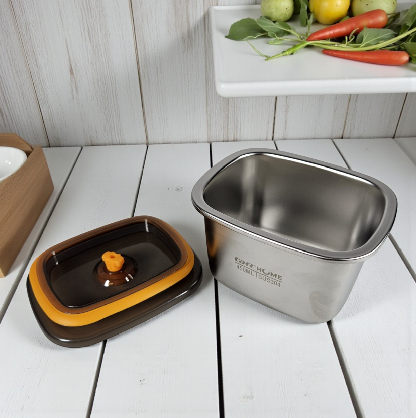Gambar produk TaffHOME Kotak Makan Lunch Box Multifunction Stainless Steel 304 450ml - AC-21