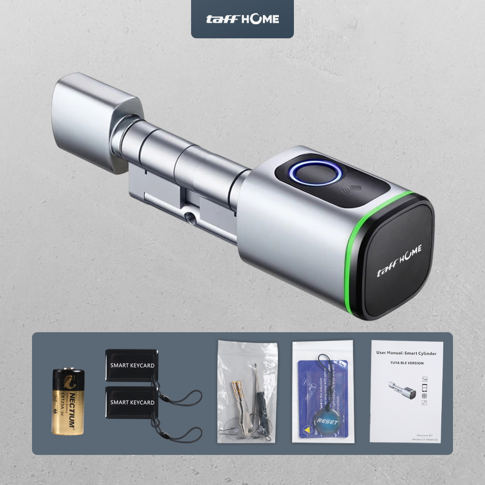 Gambar produk TaffHOME Smart Door Lock Fingerprint Bluetooth Card Alarm Tuya Smart - S1-B60