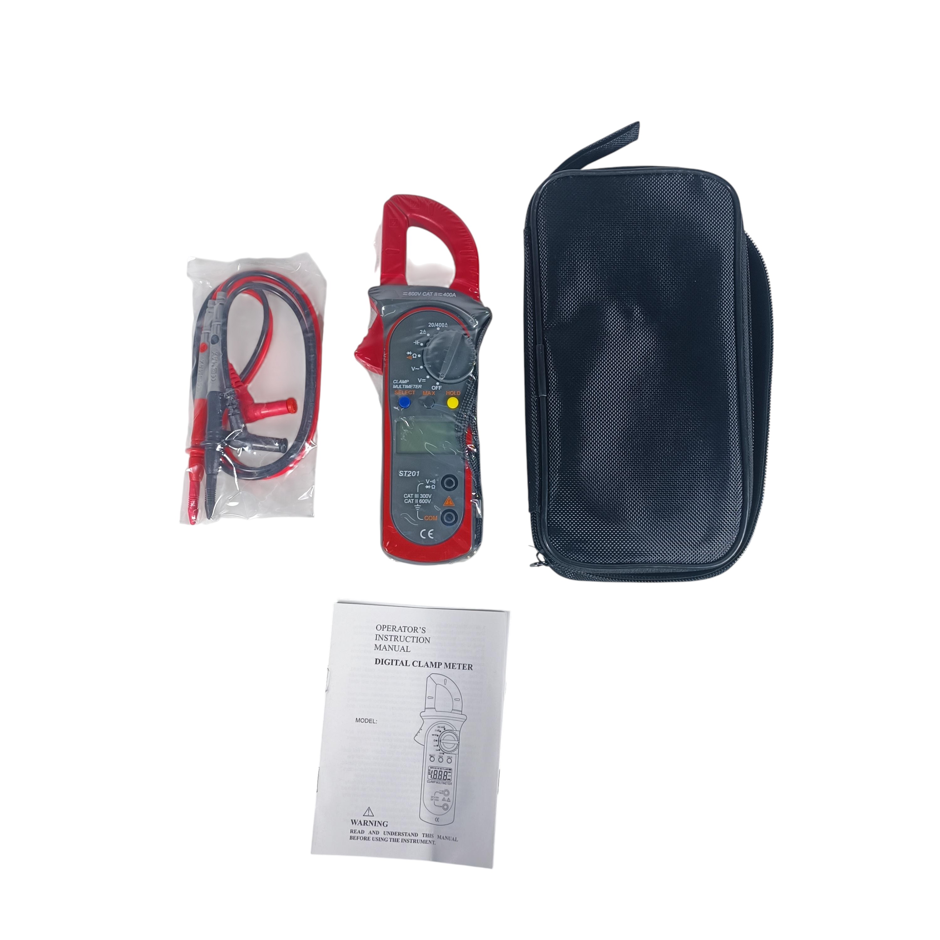 Gambar produk ANENG Digital Multimeter Tang Ampere Voltage NCV Tester Clamp 600V - ST201