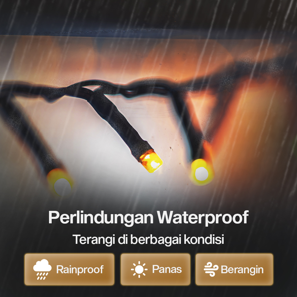 Gambar produk Leclstar Lampu Hias String Lights Dekorasi Taman Solar 12M 100LED - S-04