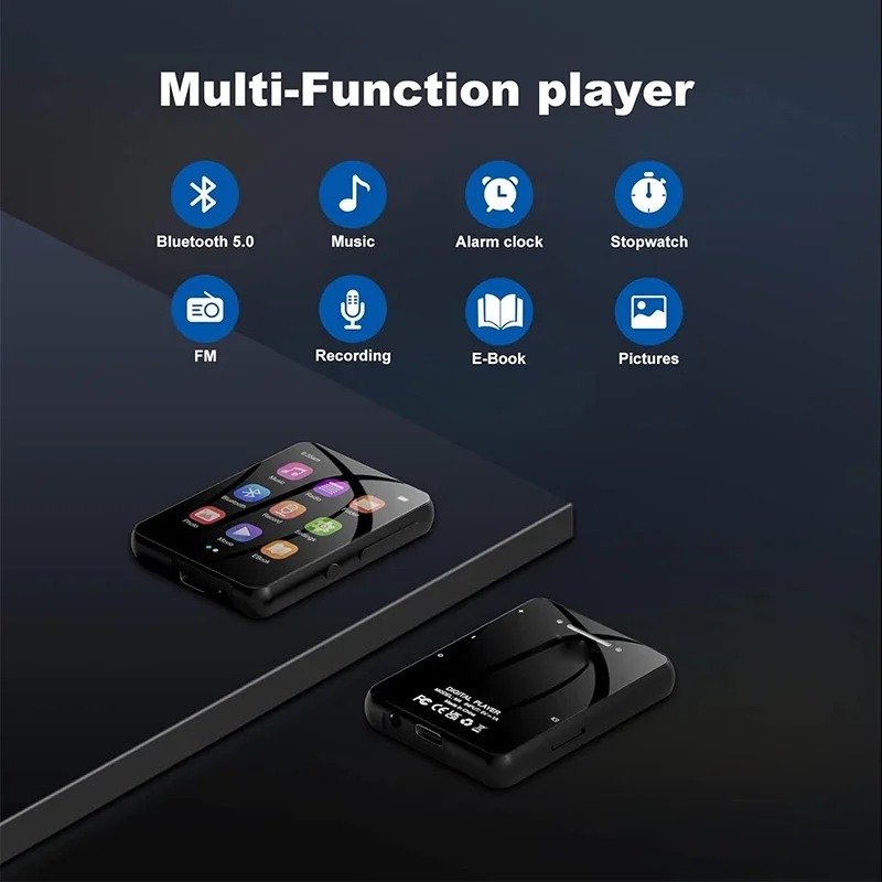 Gambar produk AIRME MP3 Digital Audio Player HiFi Bluetooth Touch Screen 300mAh - A240