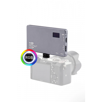 LIYADI Lampu Fotografi LED Portabel RGB OLED Panel Light 10W 9900K - LR135 PRO