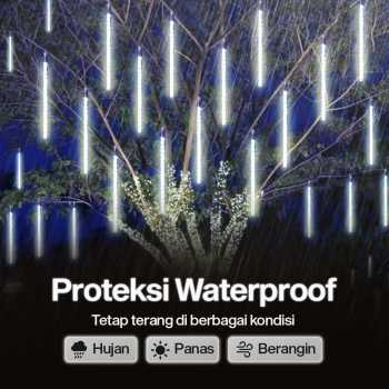 Gambar produk SMD Lampu Hias Gantung String Lights Meteor Rain Cool White 30cm 8 PCS