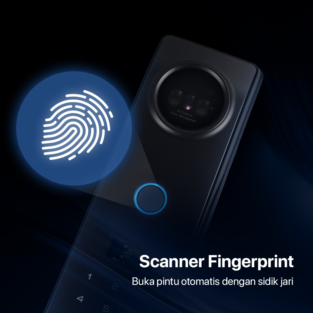 Glomarket Smart Door Lock Fingerprint Face Recognition Password Tuya - CS11 Gambar produk Glomarket Smart Door Lock Fingerprint Face Recognition Password Tuya - CS11