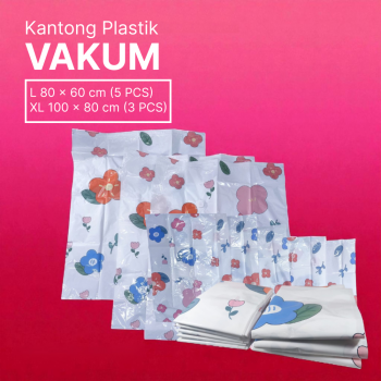 TaffPACK Kantong Plastik Vakum Pakaian Vacuum Bag 8 PCS Electric Pump - TF-90