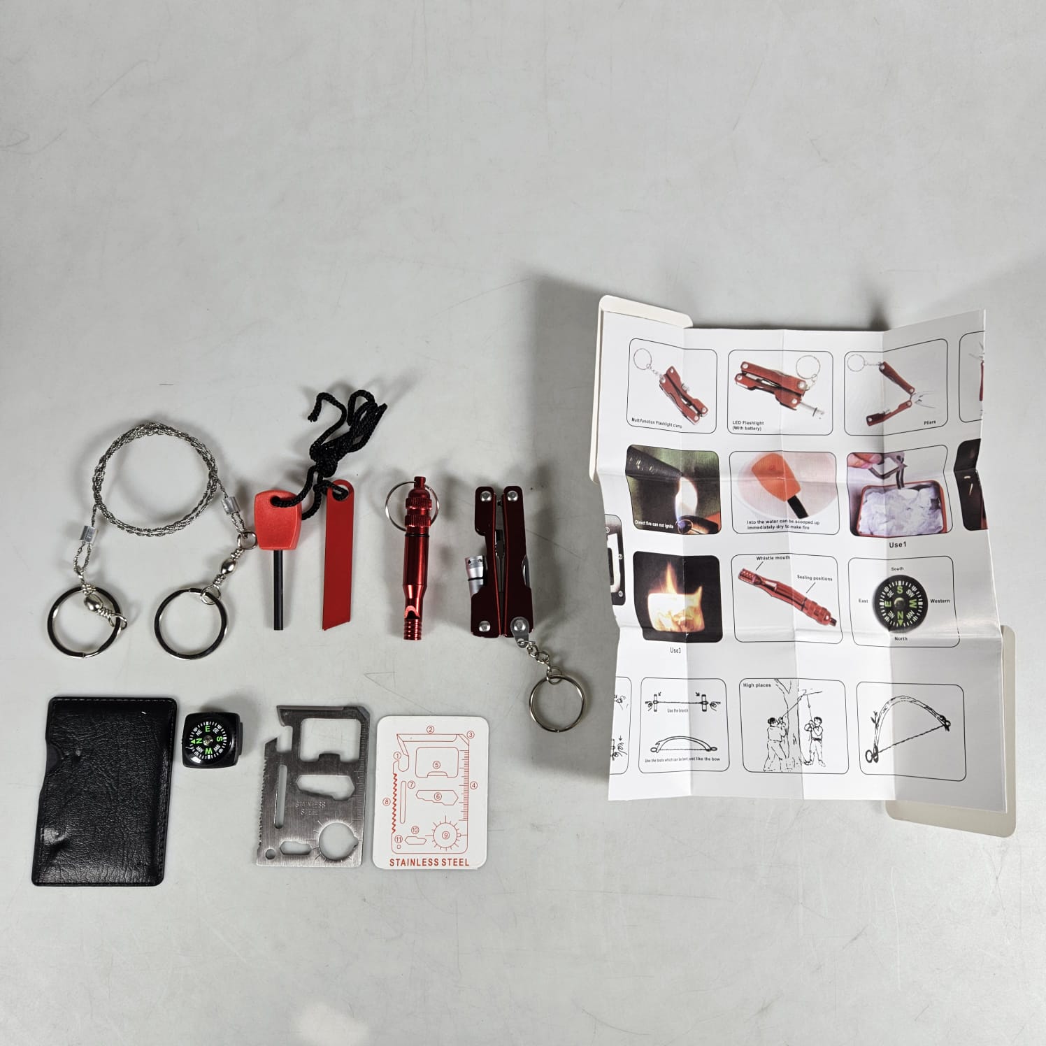 Portable SOS Multi Tool Kit Earthquake Emergency Outdoor Survival - JT21 Gambar produk Portable SOS Multi Tool Kit Earthquake Emergency Outdoor Survival - JT21