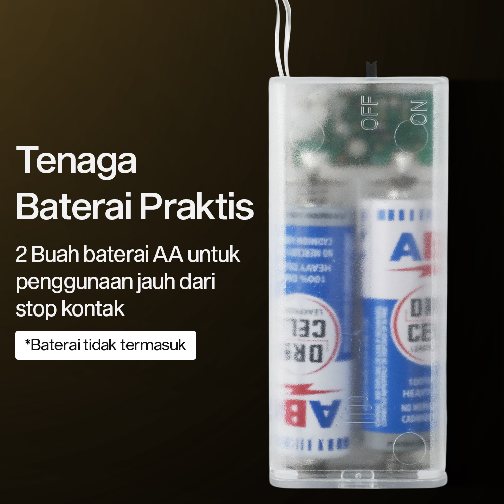 Gambar produk Lampu Hias String Lights Snowflake Christmas Decoration Battery 20 LED - HH-002