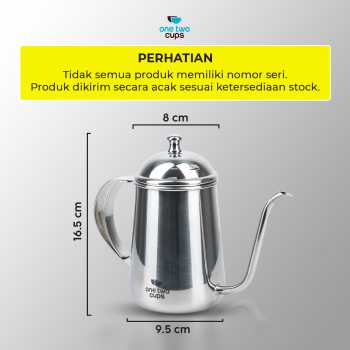 Gambar produk One Two Cups Teko Kopi Leher Angsa Pour Over Kettle Stainless Steel 650ml - HS4011