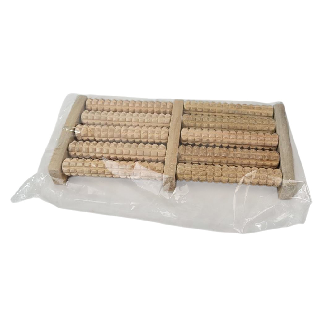 Gambar produk Slims Pijat Kaki Wooden Foot Roller Massager Reflexology 5 Row - SS01