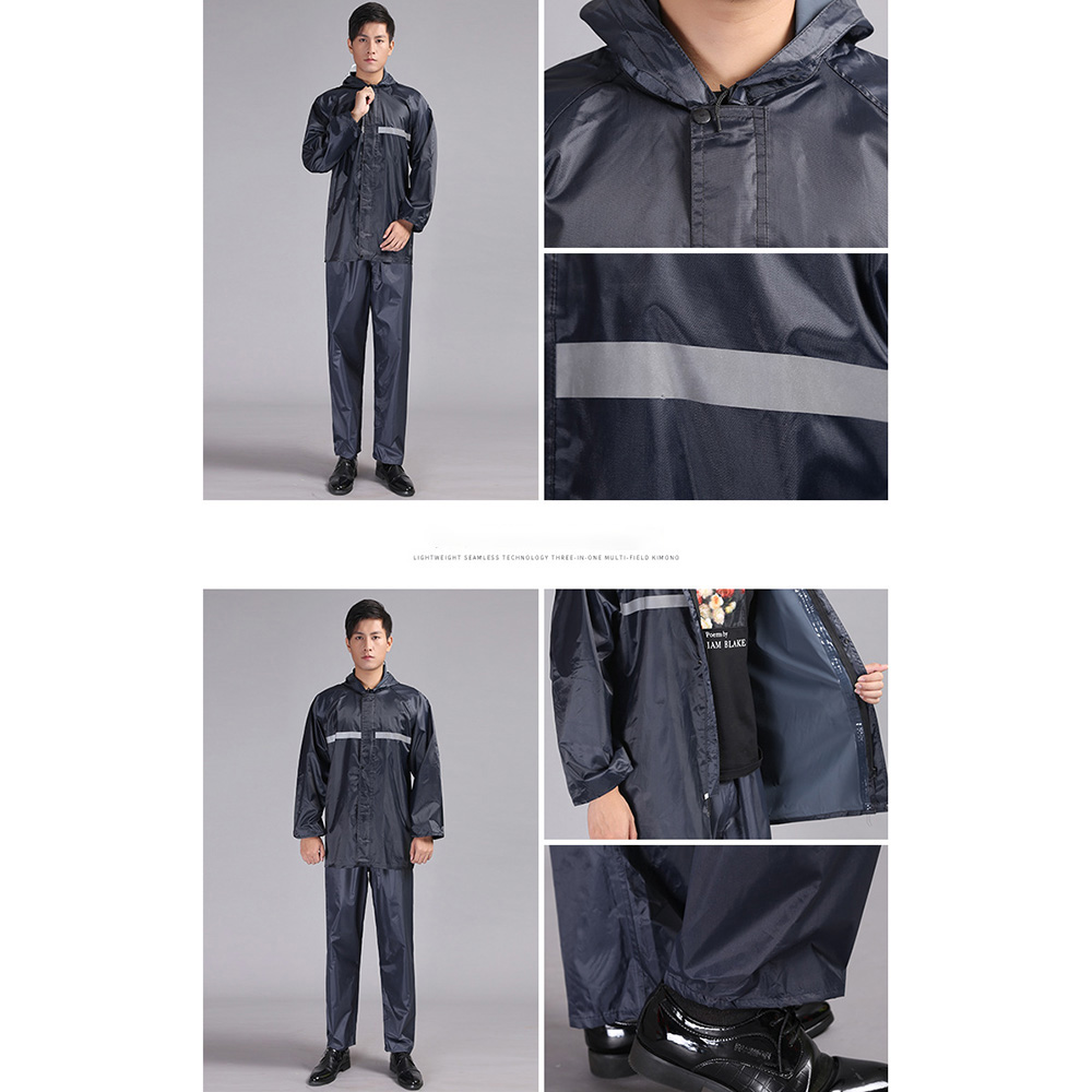 Gambar produk Jas Hujan Model Setelan PVC Raincoat Set XXXXL - T1B