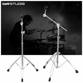 TaffSTUDIO Drum Cymbal Stand Heavy Duty Adjustable Double Braced - FM-CST