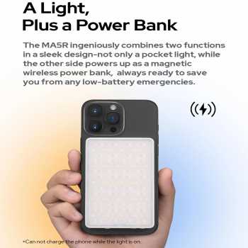 Gambar produk Godox Lampu Fill Light Smartphone Magnetic Power Bank RGBW 4900mAh - MA5R