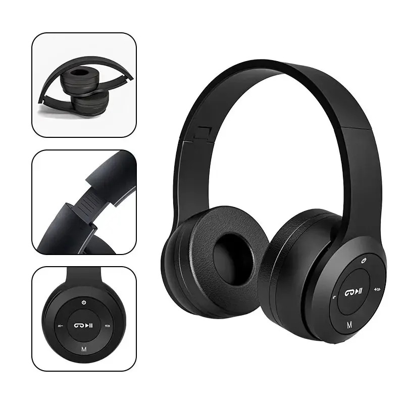 Gambar produk Briame Headphone Bluetooth 5.1 HiFi Noise Reduction TF AUX 150mAh - P47