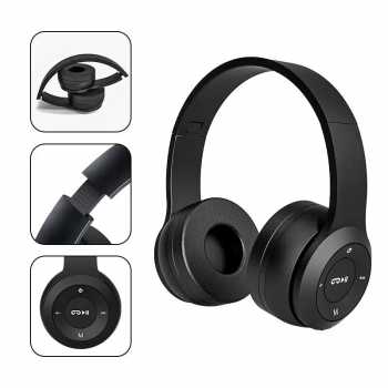 Gambar produk Briame Headphone Bluetooth 5.1 HiFi Noise Reduction TF AUX 150mAh - P47