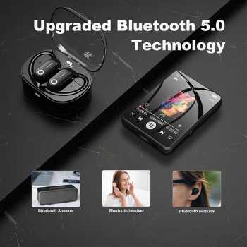 Gambar produk AIRME MP3 Digital Audio Player HiFi Bluetooth Touch Screen 300mAh - A240