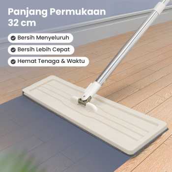 Gambar produk ISHOWTIENDA Alat Pel Lantai Microfiber Flat Flexible Head with Bucket - FMI60