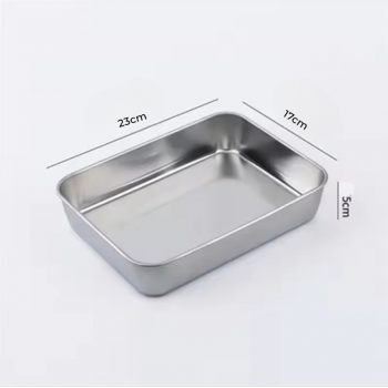 Gambar produk Eggy Loyang Nampan Tray Grill Pan Oven Baking Stainless Steel 430 23x17x5cm - EG36