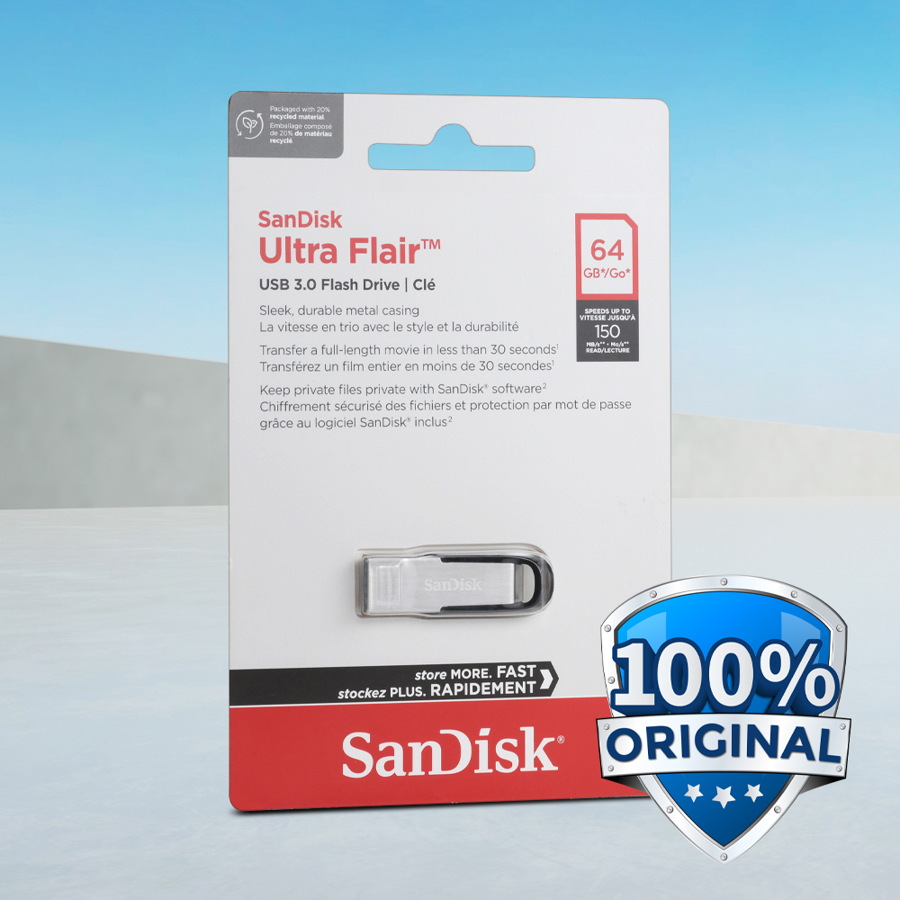 Gambar produk SanDisk Ultra Flair Flashdisk USB 3.0 64GB - SDCZ73
