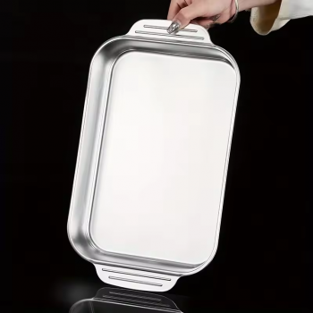 NLSLASI Loyang Nampan Tray Bakeware Grill Pan Magnetic Stainless 410 37x22x5cm - NL31 Gambar produk NLSLASI Loyang Nampan Tray Bakeware Grill Pan Magnetic Stainless 410 37x22x5cm - NL31