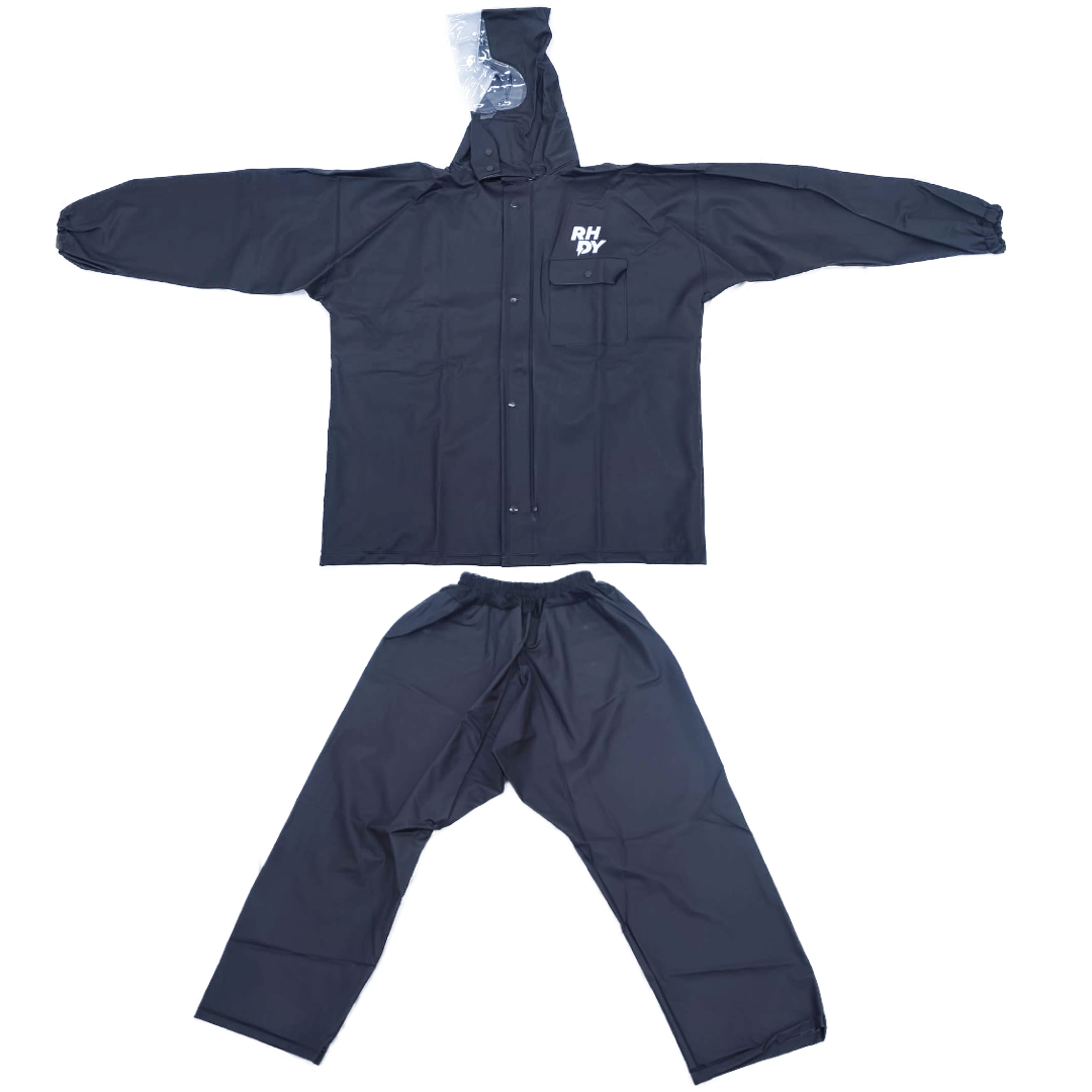 Gambar produk Rhodey Jas Hujan Motor Setelan PVC Raincoat Full Pressed L with Hood - RD-120