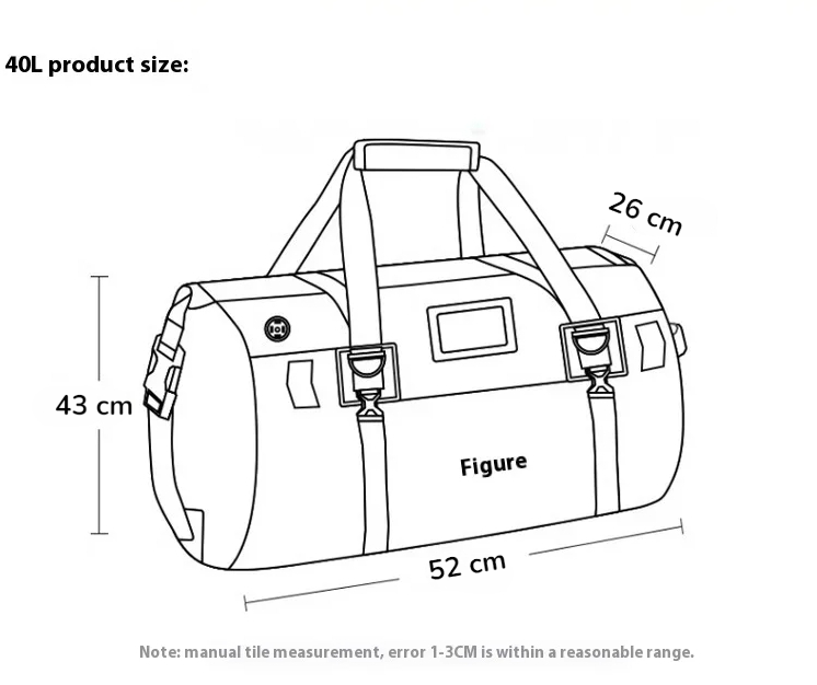 Gambar produk CHINK Tas Motor Touring Back Seat Tail Pannier Bag Waterproof PVC 40L - CH03