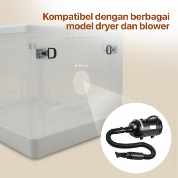 Gambar produk TECHMY Box Pengering Hewan Pet Drying Box Hair Blow Dryer - T100