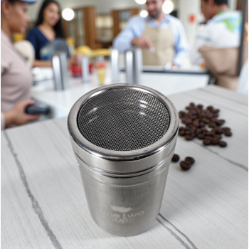 Gambar produk One Two Cups Penabur Bubuk Stensil Kopi Coklat Gula Barista Size L - HY1801504